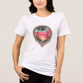 Boho Cosmic Desert Retro トライブレンドＴシャツ (正面)