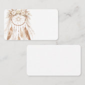 Boho Cottage Shabby Chic Feathers Business Card 名刺 (正面/裏面)
