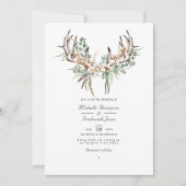 Boho Cottonとユーカリ・ボホ結婚の写真インヴィ 招待状 (正面)