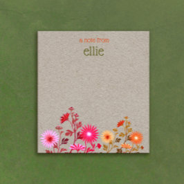 Boho Country Floral Kraft ノートパッド