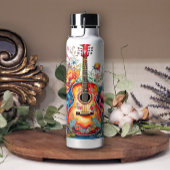 Boho Country Westernフローラギター名の追加 ウォーターボトル