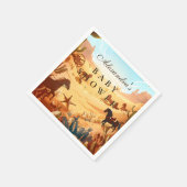 Boho Country Western Baby Shower スタンダードカクテルナプキン (角)