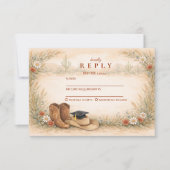 Boho Cowgirl Graduation Party 出欠カード (正面)