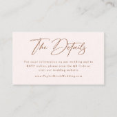 Boho Cream and Terracottaの結婚ウェブサイトqrコード エンクロージャーカード (正面)