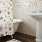 Boho Cream Blush Watercolor Wildflower タイル