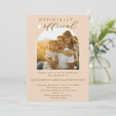 Boho Cream Pastel Official Adoption Day Party 招待状 (スタンド正面)