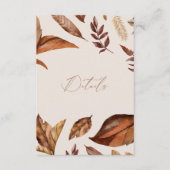 Boho Cream & Terracottaの離れQRコード結婚ズ エンクロージャーカード (正面)