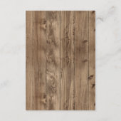 Boho Cream Wildflower Wood Wedding Details エンクロージャーカード (裏面)