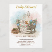 Boho Crib Dream Catcher Baby Shower Invitation ポストカード (正面)