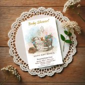 Boho Crib Dream Catcher Baby Shower Invitation 招待状