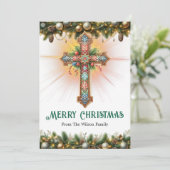 Boho Cross with Intricate Patterns Christmas  シーズンカード (スタンド正面)