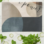 Boho Custom Name キッチンタオル (折り畳み)