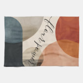 Boho Custom Name キッチンタオル (横)