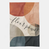 Boho Custom Name キッチンタオル (縦)