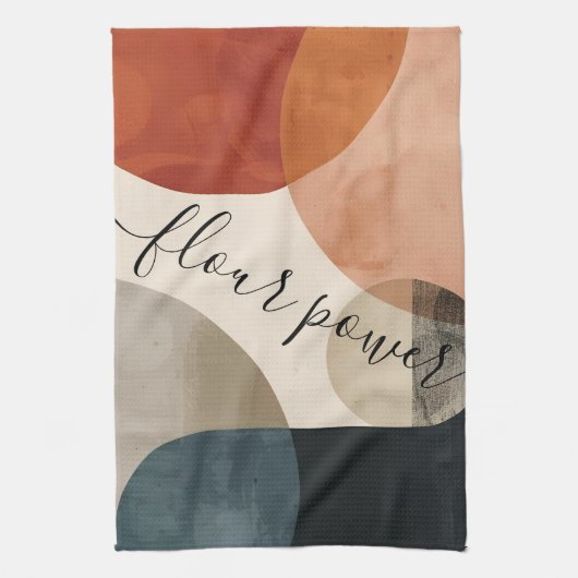 Boho Custom Name キッチンタオル (縦)