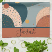 Boho Custom Name キッチンタオル (折り畳み)