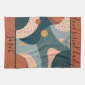 Boho Custom Name キッチンタオル (横)