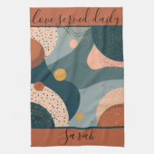 Boho Custom Name キッチンタオル (縦)