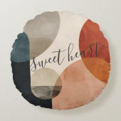 Boho Custom Name ラウンドクッション (正面)