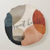 Boho Custom Name ラウンドクッション (裏面)