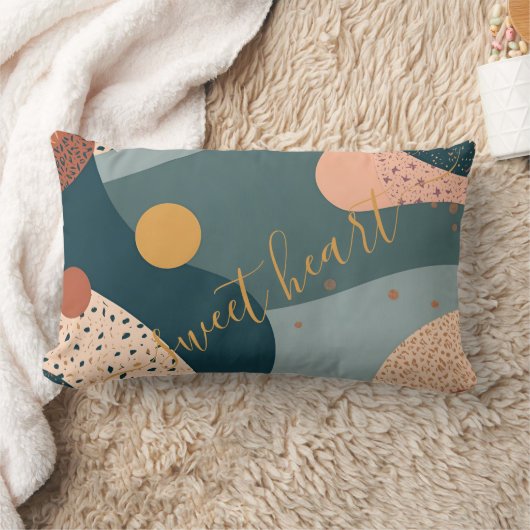 Boho Custom Name ランバークッション (ブランケット)