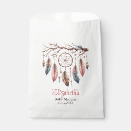 Boho Custom Name Dreamcather Baby Shower フェイバーバッグ
