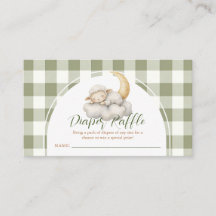 Boho Cute A little lamb baby shower Diaper Raffle