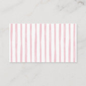 Boho Cute A little lamb Pink Bow Diaper Raffle エンクロージャーカード (裏面)