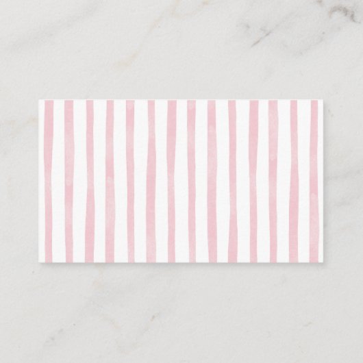 Boho Cute A little lamb Pink Bow Diaper Raffle エンクロージャーカード (裏面)