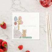 Boho cute animal birthday partyナプキン スタンダードカクテルナプキン (インサイチュ)