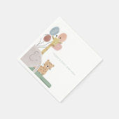 Boho cute animal birthday partyナプキン スタンダードカクテルナプキン (角)