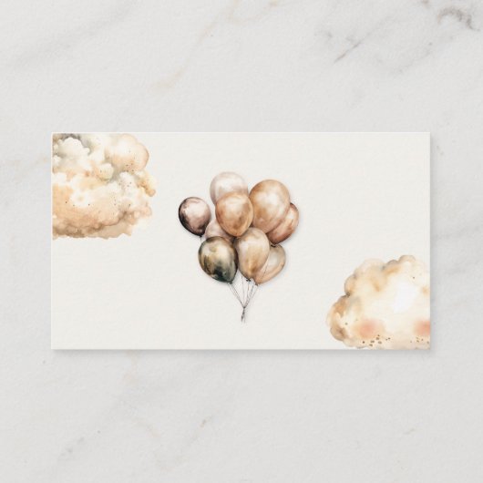 Boho Cute Bearベビー名提案カード エンクロージャーカード (裏面)