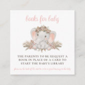 Boho Cute Elephant赤ちゃんシャワー予約リクエスト エンクロージャーカード (正面)