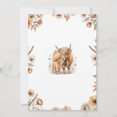 Boho Cute Highland Cow Baby Shower (裏面)