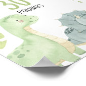 Boho Cute Liutions 1st Birthday Milestoneサイン ポスター (角)