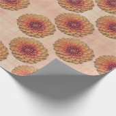 Boho Dahlia Floral Rustic Country Wrapping Paper ラッピングペーパー (角)