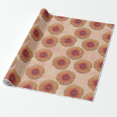 Boho Dahlia Floral Rustic Country Wrapping Paper ラッピングペーパー (アンロールド)
