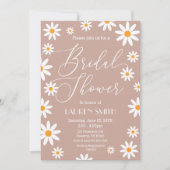 Boho Daisies Bridal Shower party 招待状 (正面)