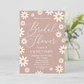 Boho Daisies Bridal Shower party 招待状 (スタンド正面)