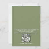 Boho Daisy Beidge Wildflower QR Code Wedding 招待状 (裏面)