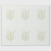 Boho Daisy Silly Goose Sage Green Baby Shower ラッピングペーパー (フラット)