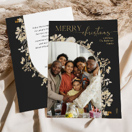 Boho Dark Moody 1写真エレガントクリスマス シーズンカード