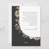 Boho Dark Moody 1写真エレガントクリスマス シーズンカード (裏面)