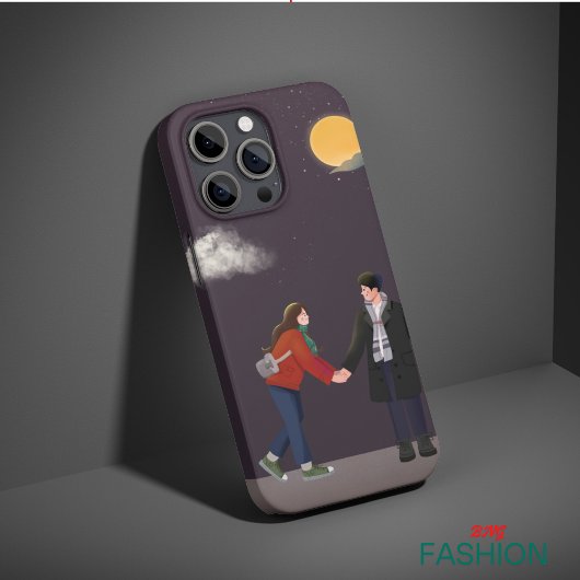 Boho Dark Purpleイラストカラフルカップル Case-Mate iPhoneケース