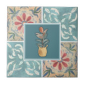 Boho Decorative Tile & Floral Ceramic Tile タイル (正面)