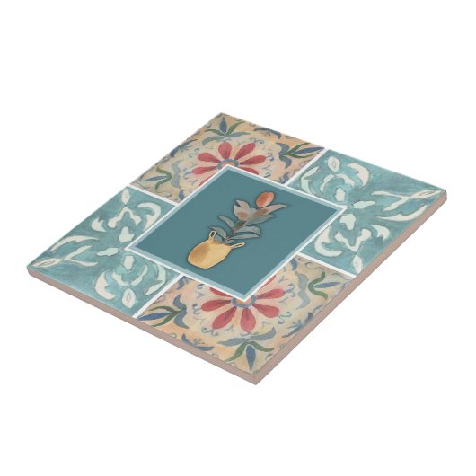 Boho Decorative Tile & Floral Ceramic Tile タイル (側面)