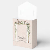 Boho Deer〔雄ジカの〕枝角ホワイトキャノピー結婚ズサンキュー フェイバーボックス (オープン)