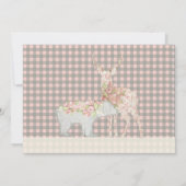 Boho Deer Bear Woodland Forest Plaid Thank You 招待状 (裏面)