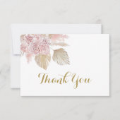 Boho Desertありがとうノートカード ノートカード (正面)