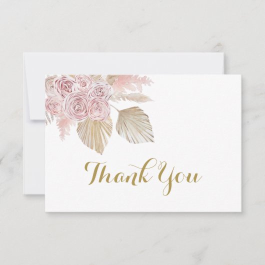 Boho Desertありがとうノートカード ノートカード (正面)